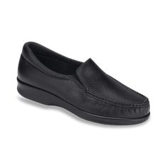 SAS Twin - Women’s Slip-On Loafer | SASNola | SAS Shoes Classic Slip-ons With Arch Support And Flat Heel, Comfortable Slip-on Loafers With Arch Support, Black Slip-on Moccasins With Removable Insole, Black Slip-on Walking Shoes For Work, Comfortable Black Loafers For Work, Slip-on Slip-resistant Flats, Comfortable Black Loafers For Workwear, Black Slip-on Slip-resistant Loafers, Black Slip-ons With Ortholite Insole