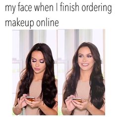 Makeup humor                                                                                                                                                     More Funny Makeup Memes, Funny Makeup, Beauty Skin Quotes, Skincare Quotes, Makeup Quotes, Makeup Goals