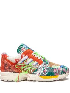 Shop adidas x Sean Wotherspoon ZX 8000 "SuperEarth" sneakers with Express Delivery - FARFETCH Super Earth, Sean Wotherspoon, Logo Floral, Adidas X, Summer Beach Wear, Ski Wear, Pump Sandals, Shoe Game, Sandals Summer