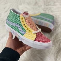 Item: Vans Classic Sk8 Mid Pride Vn0a3wm33wj Size: Multiple Mens U.S. Sizes Available Condition: New Without Box Offers Welcome 100% Authentic Multicolor Skate Shoes With Rubber Waffle Outsoles For Streetwear, Multicolor Canvas High-top Sneakers With Round Toe, Trendy Multicolor Custom Sneakers For Spring, Multicolor Canvas High-top Sneakers, Multicolor Lace-up Skate Shoes With Rubber Sole, Multicolor Lace-up Synthetic Skate Shoes, Multicolor Synthetic Lace-up Skate Shoes, Multicolor Lace-up Custom Sneakers, Multicolor Synthetic Lace-up Custom Sneakers