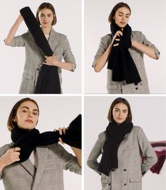 Six Ways To Style the Cashmere Travel Wrap | Blog | White + Warren Boston Outfits, Casual Trendy Outfits, Magical Items, Travel Wrap, Diy Scarf, Black Suede Ankle Boots