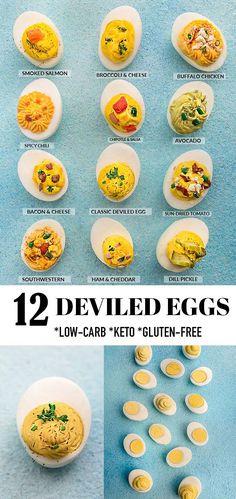 12 deviled eggs with low carb keto - gluten - free