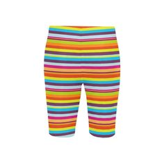 Our Men's Rainbow Knee-Length Swim Shorts offer a striking blend of style and performance. Crafted with quick-drying fabric for optimal comfort, these swim shorts feature a vibrant horizontal multicolor stripe pattern. Designed with a streamlined knee-length fit, they are perfect for both recreational swimming and competitive athletes. Experience the perfect combination of comfort, style, and functionality in our men's jammer swimsuit.Designed in California by Trendy Hip Buys. Made to order from overseas. Material: 85% Polyester, 15% spandexCare: Machine wash: cold (max 40℃ or 104℉); Non-chlorine; Iron with cover; Do not tumble dry; Multicolor Activewear With Built-in Shorts, Sporty Multicolor Moisture-wicking Shorts, Multicolor Sporty Shorts With Moisture-wicking, Multicolor Sporty Moisture-wicking Shorts, Multicolor Summer Beach Activewear, Multicolor Athletic Shorts For Summer, Vibrant Multicolor Swim Bottoms, Multicolor Moisture-wicking Shorts For Athleisure, Summer Multicolor Athleisure Athletic Shorts