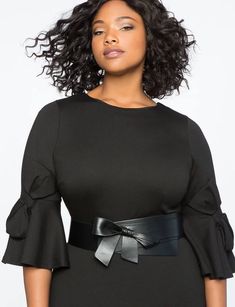 Wide Waist Bow Belt | Women's Plus Size Belts | ELOQUII Plus Size Belts, Bow Belt, Backless Prom Dresses, Plus Size Designers, Wide Waist, Fashion Belts, Plus Size Fashion For Women, Plus Size Dress, Belted Dress