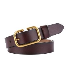 Casual belts for women Classic Brown Belt Buckle With Gold Detail, Trendy Brown Belt For Workwear, Classic Brown Belts For Office, Brown Belt Buckles With Gold Buckle For Business, Elegant Brown Belt With Gold Buckle, Classic Brown Belt Buckle For Office, Chic Brown Belt Buckles For Business, Brown Belt With Brass Buckle For Work, Brown Workwear Belt With Brass Buckle