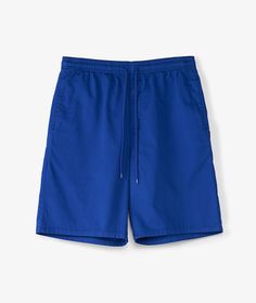 Made in Japan, these blue Easy shorts by Neighborhood are a must-have piece your closet needs. Made of cotton twill fabric for that soft feel, they sport a spacious silhouette around the waist and thighs, and come equipped with a drawstring waistband, so you can adjust the fit as you wish. With practical side and back pockets, this knee-length garment is both practical and super casual, perfect for your summer 'fits. Cotton Bottoms With Functional Drawstring, Cotton Shorts With Functional Drawstring, Blue Cotton Pull-on Shorts, Relaxed Fit Blue Shorts With Pull-on Style, Blue Pull-on Style Shorts For Summer, Spring Cotton Bermuda Shorts With Drawstring, Blue Shorts With Functional Drawstring For Spring, Blue Bermuda Shorts With Elastic Waistband, Blue Bermuda Shorts With Elastic Waistband For Summer