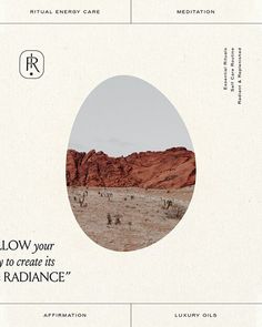 an ad for the radiance energy company with desert scene in background and text below it