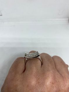 Vintage white sapphire ring Pave set 925 Sterling Silver Setting Size 8 Can be resized, my jeweler charges $10-$20 All rings are shipped free in the US in a nice gift box. Check out our over a THOUSAND great reviews Engraving is $4 per letter and is not always perfect depending on the piece. It can take a few days if the jeweler is busy. This is payable to Paypal Judithsltd@gmail.com Saphir Ring, Silver Cocktail, White Sapphire Ring, Pave Ring, Clear White, White Sapphire, Gmail Com, Cocktail Ring, Cocktail Rings