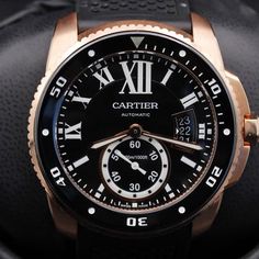 Cartier Calibre de Cartier Diver W7100052 42mm Black - Watch with original box and original papers - 2015 Black Reference, Cartier Calibre, Good Year, Cartier Watch, Black Watch, Diver, Cartier, Time Piece, Original Box