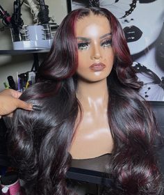 Colored Human Hair Wigs, Black And White Wig, Hair Color Burgundy, Dyed Hair Inspiration, Curly Human Hair Wig, Beautiful Wigs, Colored Wigs, Body Wave Wig, Short Bob Wigs