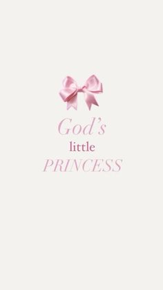 god's little princess card with pink bow