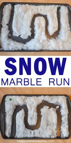 this is an easy snow marble run for kids to make