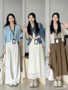 Dapatkan ide outfit yang sedang trend saat ini. Lihat bagaimana gaya trend dengan produk yang sedang diskon. Female Clothes Outfits, Stylish Outfits Casual, Neat Casual Outfits, Simple Casual Outfits, Modest Casual Outfits, Mix Match Outfits, Casual Work Outfits Women, Zara Skirt