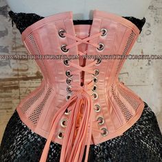 MCC-6 Peach Sport Mesh Waspie Corset Underbust Waist Training Tightlacing Steel Boned Corset Mystic City Corsets - Etsy Gothic Underbust Corset Belt With Boning, Fitted Halloween Corset With Boning, Stretch Underbust Corset For Costume Party, Gothic Overbust Corset Belt With Medium Bust Support, Fitted Underbust Pink Corset, Pink Fitted Underbust Corset, Fitted Pink Underbust Corset, Stretch Overbust Corset For Costume Party, Gothic Stretch Underbust Corset