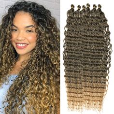 Eve Ombre 30 inches Ocean Wave Braiding Crochet Synthetic Hair Extensi – Bella Chic Hair & Beauty