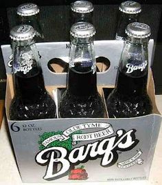 six bottles of root beer in a box