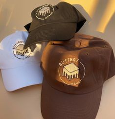 Available in white, brown and black Buttery Merch Butter Logo embroidered design on the front. As shown 100% bio-washed cotton adjustable Unstructured, six-panel, low-profile Pre-curved visor Self-fabric tri-glide buckle closure - antique brass 6 5/8" - 7 3/8" Butter Logo, Classic Hats, Embroidered Design, Logo Embroidered, Low Profile, Antique Brass, Butter, Buckle, Brass