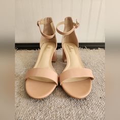 2.5 Inch Block Heel, Lulus Blush Pink Ankle Strap Heel. Open Round Toe. New Without Box. Bought, Tried On And Never Wore Because It Was Not The Right Color. I Accidently Ordered Blush (Pink) Instead Of Nude. Size 9. Comes From A Smoke Free Home. Blush Pink Shoes, Ankle Strap Block Heel, Ankle Strap Heels, Shoes Women Heels, Blush Pink, Block Heels, Ankle Strap, Shoes Heels, Blush