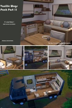 the interior and exterior of a mobile home