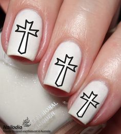 Nails Plain, Nail Designs 2014, Nail Purple, Chrome Cross, Nail White, Ten Nails