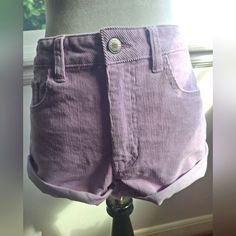 Cute Short Light Woven Lavender New With Tag Size 27 Lavender Cotton Shorts For Spring, Spring Lavender Cotton Shorts, Trendy Purple Bottoms For Day Out, Casual Lavender Shorts For Summer, Purple High Waisted Shorts For Spring, Purple High Waist Shorts For Spring, Lavender Short Bottoms For Spring, High Waist Purple Shorts For Spring, Short Lavender Bottoms For Spring