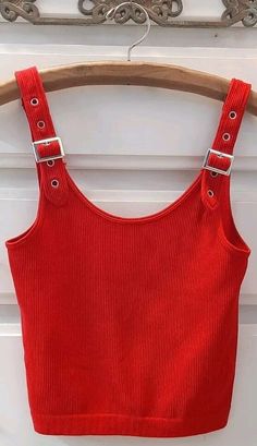 New! Suzette Collection M/L Seamless Ribbed Tank Top Buckle Strap Crop Top Cami Red was just added to eBay. Check it out! #eBay #eBaySeller Trendy Red Tops With Tank Straps, Red Ribbed Crop Top For Summer, Trendy Red Tank Top, Red Trendy Tank Strap Tops, Trendy Red Camisole Crop Top, Trendy Red Seamless Tank Top, Red Trendy Camisole Crop Top, Trendy Red Ribbed Tank Top, Red Ribbed Stretch Tank Top