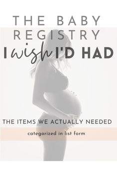 a pregnant woman with her belly exposed and the words, the baby registry wishid had