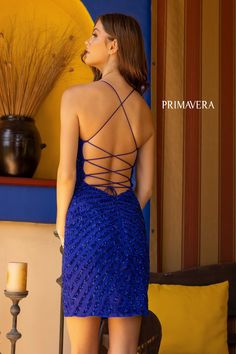 Looking for a dress to wear to your next formal event? Check out the Primavera 3861 Fall 2022 evening collection dress. This beautiful dress is perfect for any special occasion. With its intricate design and flowy silhouette, you'll be sure to turn heads wherever you go. Mini Hoco Dress, Couture Short Dress, Homecoming 2022, Strapless Beaded Dress, Curve Hugging Dress, Allure Couture, Plastic Dress, Hoco Dress, Sherri Hill Prom Dresses