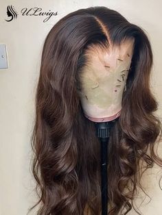 Brown Body Wave Wig, Dark Brown Lace Front Wig, Brown Sew In, Lux Hair, Hair Tape, Frontal Wig Hairstyles, Peruvian Hair, Brown Wig, Headband Wigs