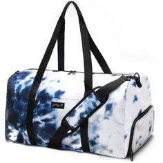 Heading away for a long weekend? This extra-large travel duffel will hold everything you need and keep you organized. The bag has an easy-access front pocket, a large side pocket to store your shoes, and an interior pocket with a zipper to keep your items, including toiletries, secure. Use it as a travel bag, yoga bag, hospital bag, maternity bag, or gym bag. It’s nice and roomy, so you can fit all your gear in one place. Color: Tie Dye. Gender: female. Age Group: adult. Pattern: Tie Dye Design. Small Gym Bag, Bag With Shoe Compartment, Gym Bag Essentials, Overnight Travel Bag, Gym Tote, Yoga Bag, Lightweight Bag, Hospital Bag, Travel Duffel