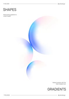 the front cover of an apple magazine with blue and pink shapes on it, including two circles