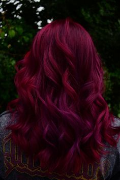 Red And Purple Hair Color Ideas, Purple And Magenta Hair, Red And Purple Hair, Raspberry Hair Color, Magenta Hair Colors, Crimson Velvet, Exotic Hair Color, Wine Hair Color, Red Hair With Highlights