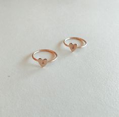 Valentine's Day Gift Heart Charm Midi Rings, Valentine's Day Gift Midi Rings With Heart Charm, Rose Gold Promise Jewelry With Heart Charm, Rose Gold Jewelry With Heart Charm For Promise, Tiny Open Heart Jewelry For Anniversary, Stackable Heart Midi Rings For Gift, Cute Heart Ring For Gift, Rose Gold Heart Charm Jewelry For Promise, Dainty Tarnish Resistant Heart Ring As Gift