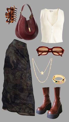 Bass Show Outfit, Ramon Ayala Concert Outfit, Outfits For Bartending For Women, Indie Bar Outfit, California Fashion 2024, Rectangle Figure Outfits, Creative Casual Outfits, My Clothing Aesthetic, Earthy Chic Outfits