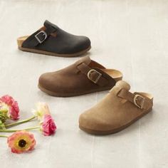 The cozy Gina clog features an adjustable strap for a custom fit Eastland Shoes, Women's Clogs, Birkenstock Boston Clog, Womens Clogs, Shoe Style, Loafers For Women, Fashion Boots, Custom Fit, Kid Shoes