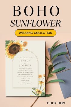 the boho sunflower wedding collection