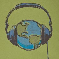 an image of headphones with the earth on them