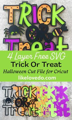 trick or treat cut file for cricut with text overlay and free svg