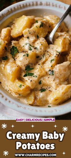 Creamy Baby Potatoes Recipes With Small Potatoes, Dutch Potatoes Recipes, Baby Potatoes In Oven, Little Potatoes Recipe, Baby Potatoes Recipes, Brown Potato Recipes, Cream Potatoes Recipe, Potato Recipes Crockpot, Food Potatoes