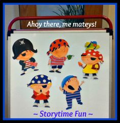 there are four pictures of children in different costumes on the sign that says storytime fun