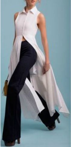 Dress Over Pants, Long Tunic Tops, Marissa Webb, Sleeveless Shirt Dress, Fashion Corner, Maxi Tops, Maxi Shirts, Sarah Jessica, Maxi Shirt Dress