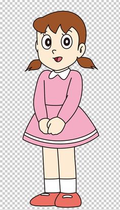 a girl in pink dress standing with her arms crossed