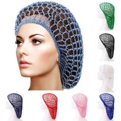 Description: Made of high quality material, this mesh hairnet is soft and lightweight, smooth to the touch but durable enough for long term use, breathable and lightweight and comfortable to wear thanks to the tightly woven design. Elastic and easy to remove and wear, this hairnet stretches to suit all hairstyles and haircuts and will cover your hair well. It is made of high quality rayon material. The head circumference of this hairnet is 20cm in diameter and the cap depth is 24cm. This hair me Crochet Hairnet, Hair Covers, Hair Snood, Sleep Hairstyles, Triangle Hair, Bouffant Hair, Hair Care Tools, Hair Nets, All Hairstyles