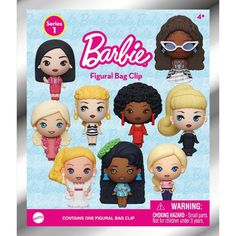 the packaging for barbie figurines has been designed to look like they are wearing different outfits