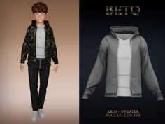 an image of a woman wearing a hoodie and sweatpants with the name beto on it