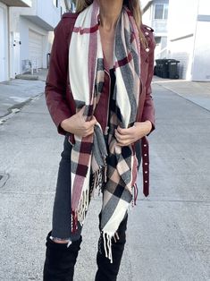 Bundle up in our BooBerry Plaid! So soft, warm and oh-so classic. It's the perfect cool weather accessory that you'll wear every time you leave the house! Plush & neutral in burgundy, tan, ivory & black plaid with fringe trim detail. Super cute. Approx. measurements:O/S: 72"L, 26.5"W100% Acrylic; ImportedCare:Hand Wash ColdDo Not BleachHang or Lay Flat to DryWarm Iron if Needed Cool Weather, Fringe Trim, Trim Detail, Black Plaid, Plaid Scarf, Lay Flat, Final Sale, The House, Super Cute