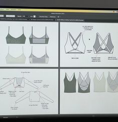 a computer screen showing how to make bras with origami pieces on it