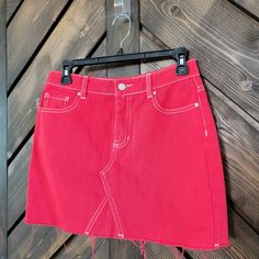 Pacsun Bright Red Size 25 Denim Skirt New Without Tags. See All Pictures For Details Comes From The Smoke Free Home. I Always Ship Within 24 Hours Or Sooner, Feel Free To Ask Questions. Trendy Red Mini Bottoms, Trendy Red Mini Length Bottoms, Red Skirt With Pockets For Spring, Casual Red Mini Length Bottoms, Trendy Red Mini Skirt For Spring, Red Cotton Skort For Spring, Trendy Red Skirt For Spring, Red Trendy Mini Skirt For Spring, Casual Red Mini Skirt For Summer