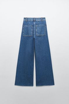 Marine Straight Jeans, Zara Wide Leg Jeans, Straight Jeans Outfit, Sailor Jean, Woman Jeans, Zara Outfit, Pinterest Outfits, Zara Jeans, Zara Woman