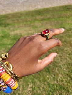 Red Gemstone Enamel Ring Gift, Red Enamel Gemstone Ring For Gift, Red Enamel Ring With Gemstone Gift, Bohemian Red Open Ring Jewelry, Spiritual Ruby Rings In Red, Spiritual Red Ruby Rings, Bohemian Red Gemstone Rings, Bohemian Ruby Gemstone Rings, Unique Red Open Ring Jewelry